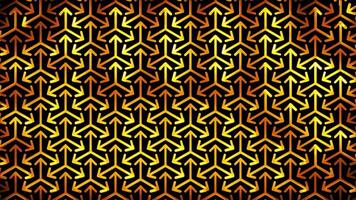 Glowing looping neon effect pattern abstract background, black background. video