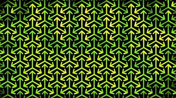 Glowing looping neon effect pattern abstract background, black background. video