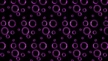 lysande looping neon effekt mönster abstrakt bakgrund, svart bakgrund. video