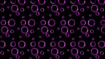 Glowing looping neon effect pattern abstract background, black background. video