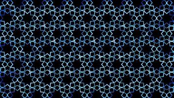 Glowing looping neon effect pattern abstract background, black background. video