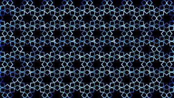 Glowing looping neon effect pattern abstract background, black background. video