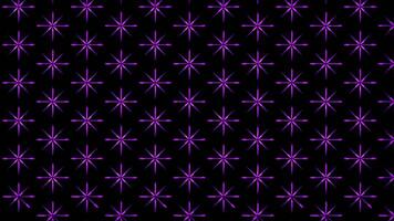 Glowing looping neon effect pattern abstract background, black background. video