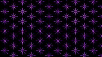 Glowing looping neon effect pattern abstract background, black background. video