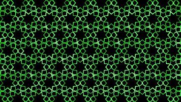 Glowing looping neon effect pattern abstract background, black background. video