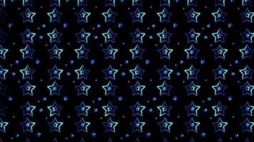 gloeiend looping neon effect patroon abstract achtergrond, zwart achtergrond. video