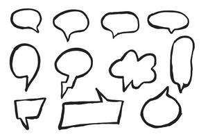 Doodles Hand-Drawn Speech Bubble Sketches for Conceptual Design vector