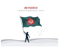 Independence day of Bangladesh 26th March Vector illustration.Shadhinota Dibosh in Bengali.Bangladesh flag Vector illustration design