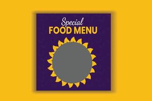 Food Banner Design Social media post vector