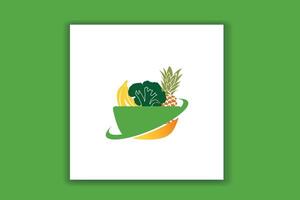 grocery logo design and banner design vector