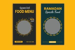 Food Story Banner Design and banner design vector