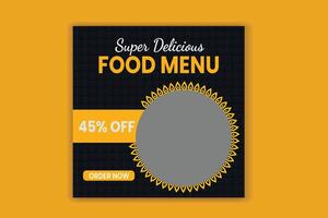 Food Banner Design Social media post vector