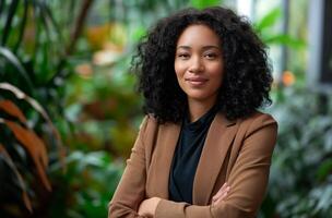 AI generated Confident young leader photo