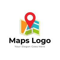 Map Pin Logo Design Element. Map pin location icon logo design vector