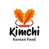 kimchi logo coreano comida vector plantilla, para orgánico sano tradicional hecho en casa comida gráfico diseños inspiración