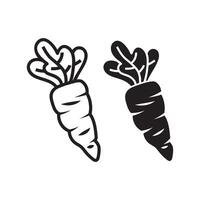 carrot vegetable icon Illustration Creative Design. vector