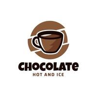 Chocolate drink logo icon concept illustration vector