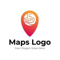 mapa alfiler logo diseño elemento. mapa alfiler ubicación icono logo diseño vector