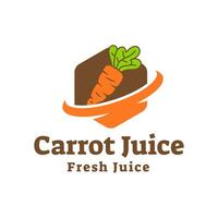 Juice carrot logo, fresh carrot drink logo design vector template isolated on white background.