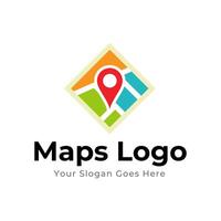 Map Pin Logo Design Element. Map pin location icon logo design vector