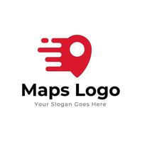 Map Pin Logo Design Element. Map pin location icon logo design vector