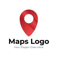 mapa alfiler logo diseño elemento. mapa alfiler ubicación icono logo diseño vector