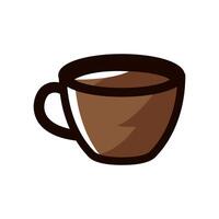 Cup cofee icon. colored cup symbol,  sign in vector flat style.