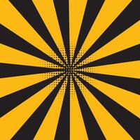 Radial sunlight background. retro color style.  emblem template for caution, industrial project icon, attention icon vector