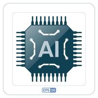 Artificial intelligence innovation flat icon vector