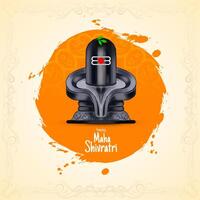 Religious Hindu Happy Maha Shivratri Indian festival greeting background vector