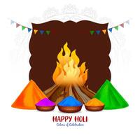 Beautiful Happy Holi cultural indian festival background design vector