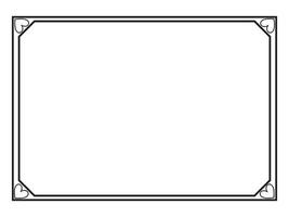 Hand drawn black lines art simple Horizontal heart shape border frame. Doodle sketch style decorative element vector for banner, poster, wedding