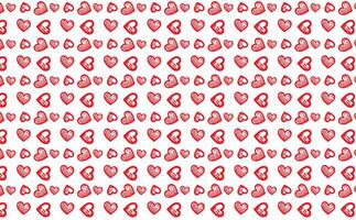 hand drawn doodle red hearts shape seamless pattern heart on white abstract background vector illustration