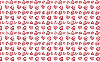 hand drawn doodle red hearts shape seamless pattern heart on white abstract background vector illustration