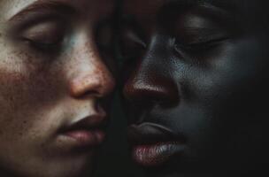 AI generated Human connection across diversity photo