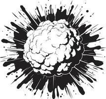 Explo Splash Black Explosive Design Zap Comics Dynamic Vector Icon