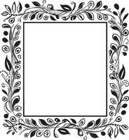 Abstract Intricacy Artistic Decorative Frame Vector Fusion of Styles Black Frame Icon in Vector Design