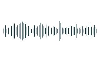 Audio frequency waveform, graphical representation of the voice signal. Vector. vector