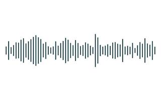 Audio frequency waveform, graphical representation of the voice signal. Vector. vector