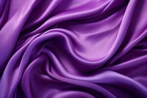 AI generated Luxurious Purple silk textile. Generate Ai photo