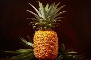 AI generated Juicy Ripe pineapple fruit. Generate Ai photo