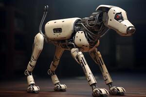 AI generated Interactive Home robot dog. Generate Ai photo