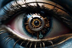 AI generated Innovative Robot eye ai. Generate Ai photo