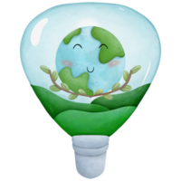 Earth day watercolor elements so cute png