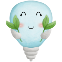 Earth day watercolor elements so cute png