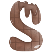 alfabetos chocolate acuarela entonces linda png