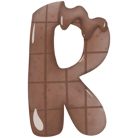 Alphabete Schokolade Aquarell damit süß png