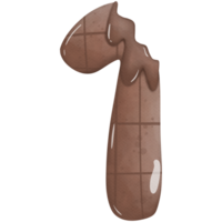 numeri cioccolato acquerello così carino png