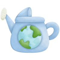 Earth day watercolor elements so cute png