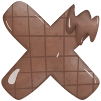 alfabetos chocolate acuarela entonces linda png